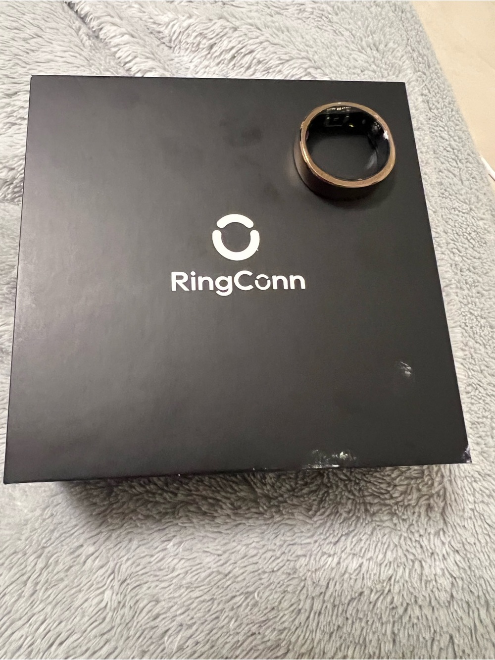 RingConn Smart Ring — Black and Gold Health Tracker